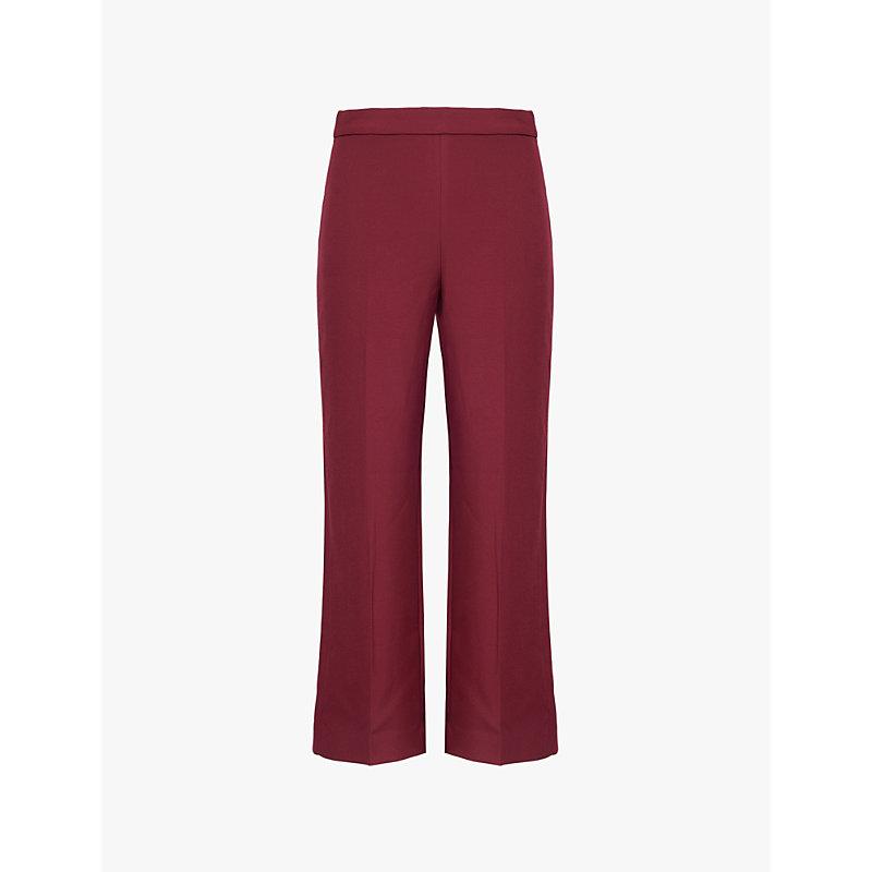 Mackenzie cropped straight-leg mid-rise stretch-woven trousers