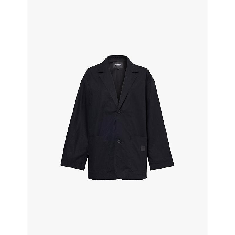 Franky brand-embroidered cotton blazer