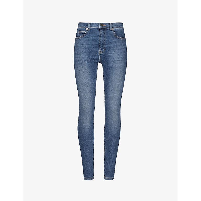 Sculpted skinny high-rise jeans