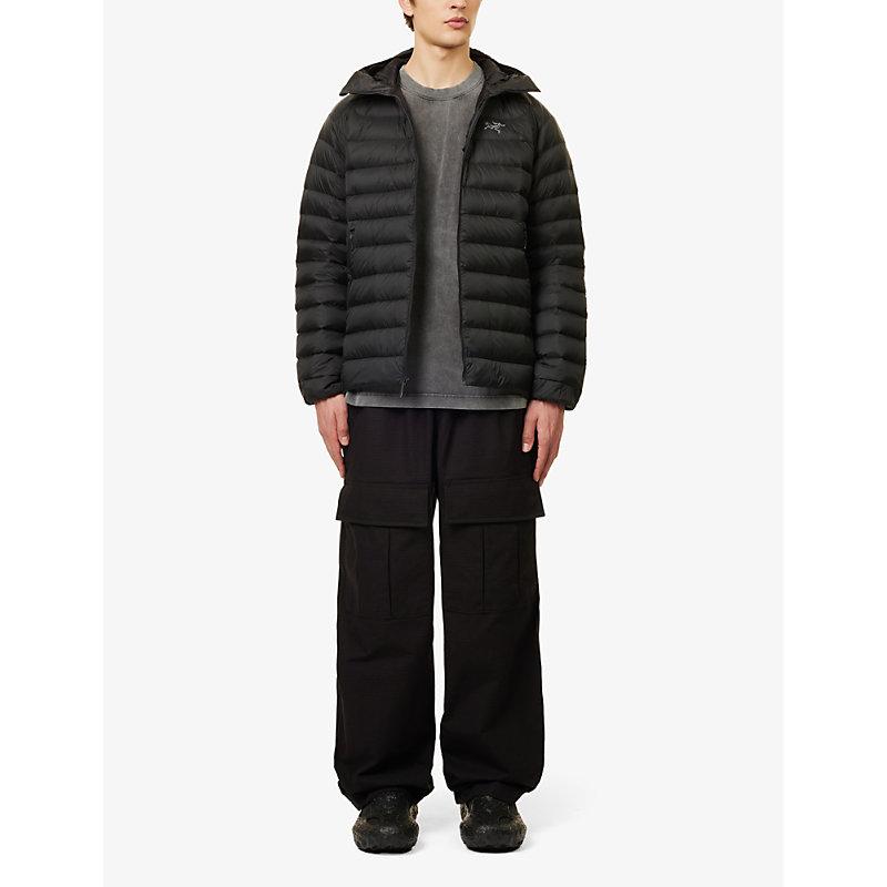 Cerium padded hooded shell-down jacket