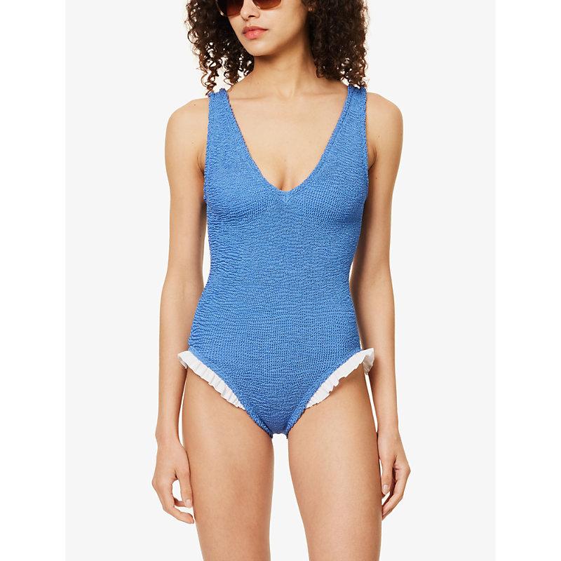 Lisa frilled-trim swimsuit