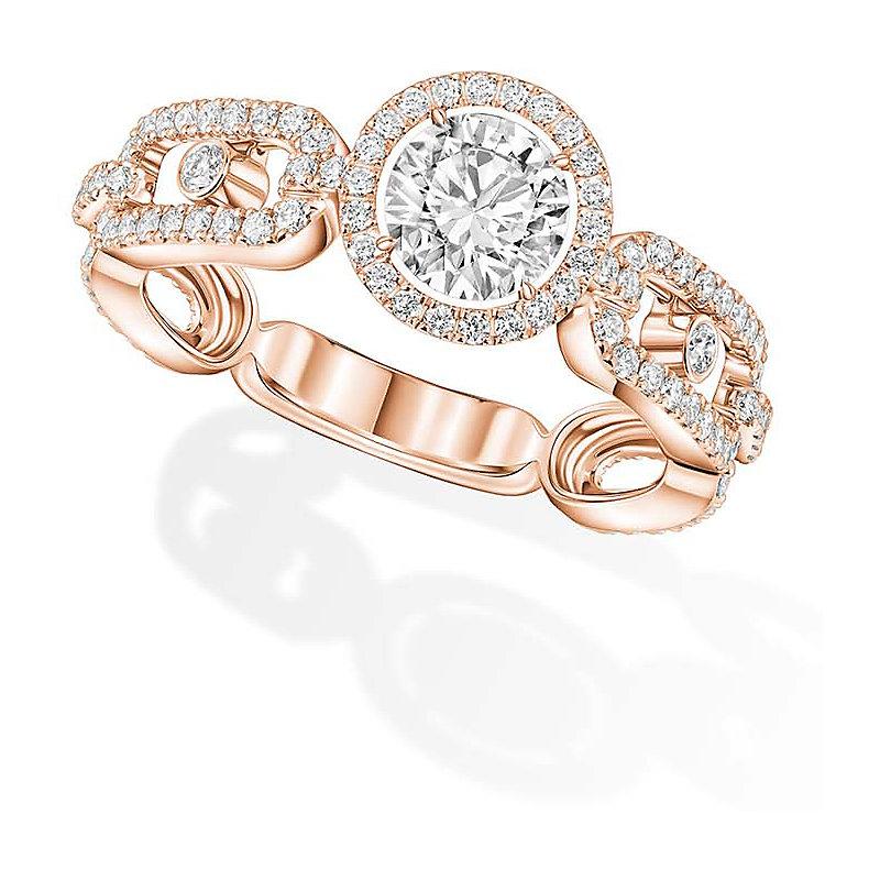 Move Link 18ct rose-gold and 0.30ct brilliant-cut diamond ring