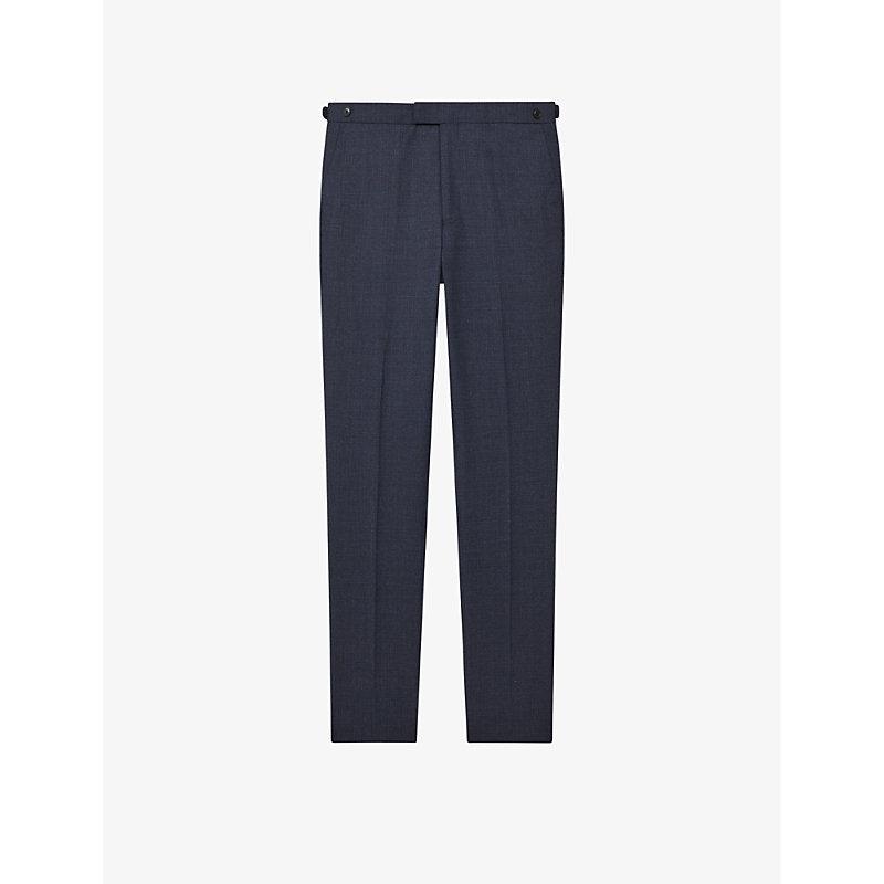 Dunn slim-fit straight-leg wool trousers