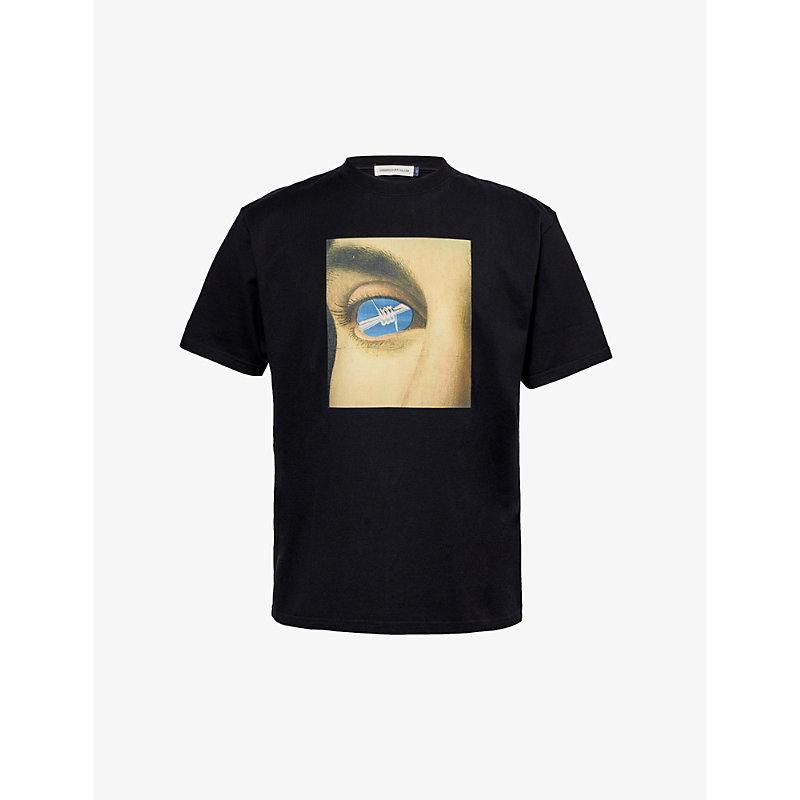 Graphic-print cotton-jersey T-shirt