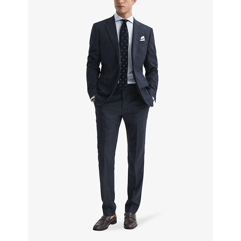 Dunn slim-fit straight-leg wool trousers