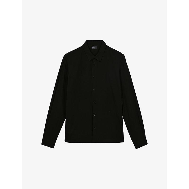 Classic-collar regular-fit woven shirt