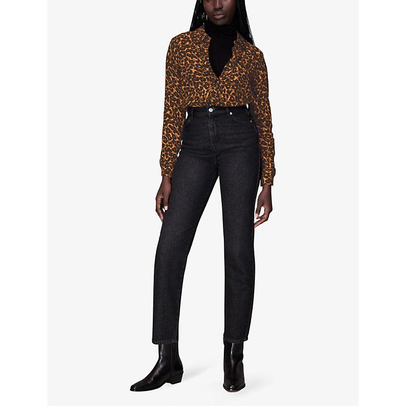 Classic leopard-print viscose shirt