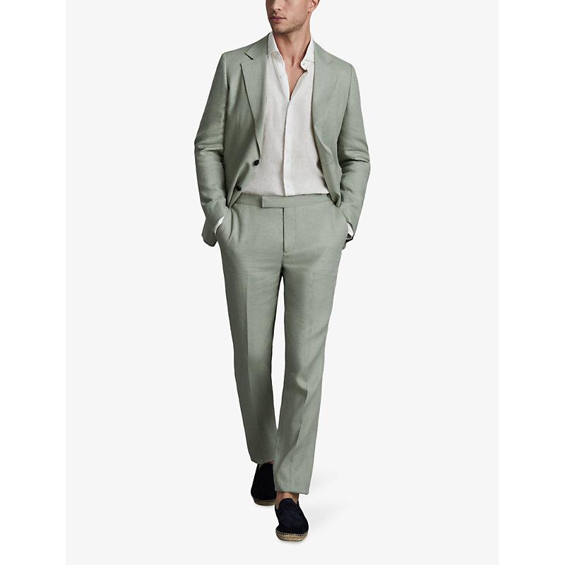 Kin slim-fit straight-leg linen trousers