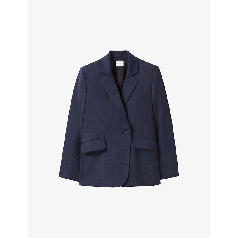 Regular-fit double-breasted stretch-wool blazer