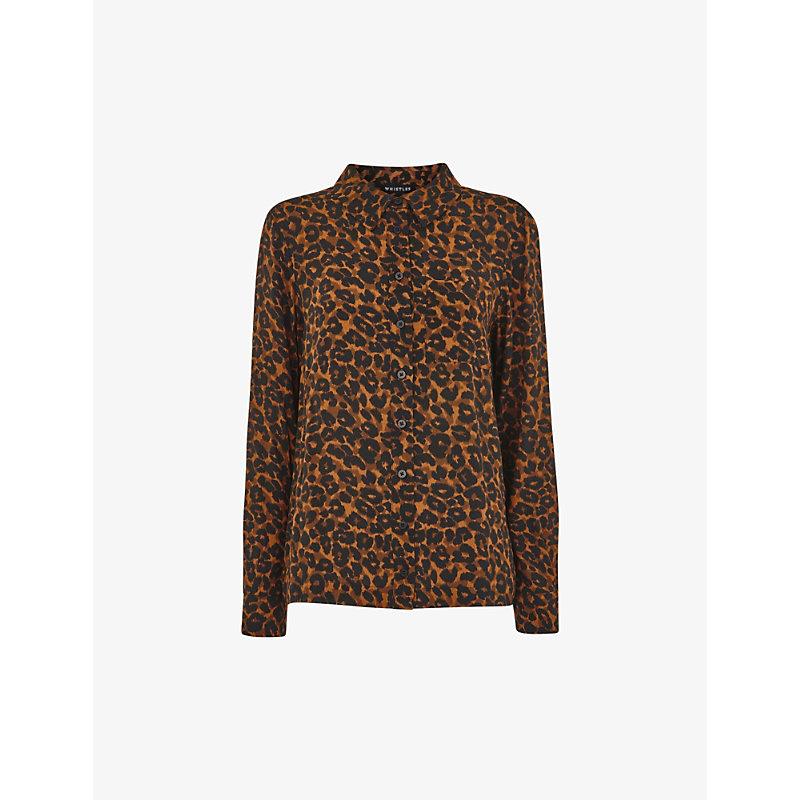 Classic leopard-print viscose shirt