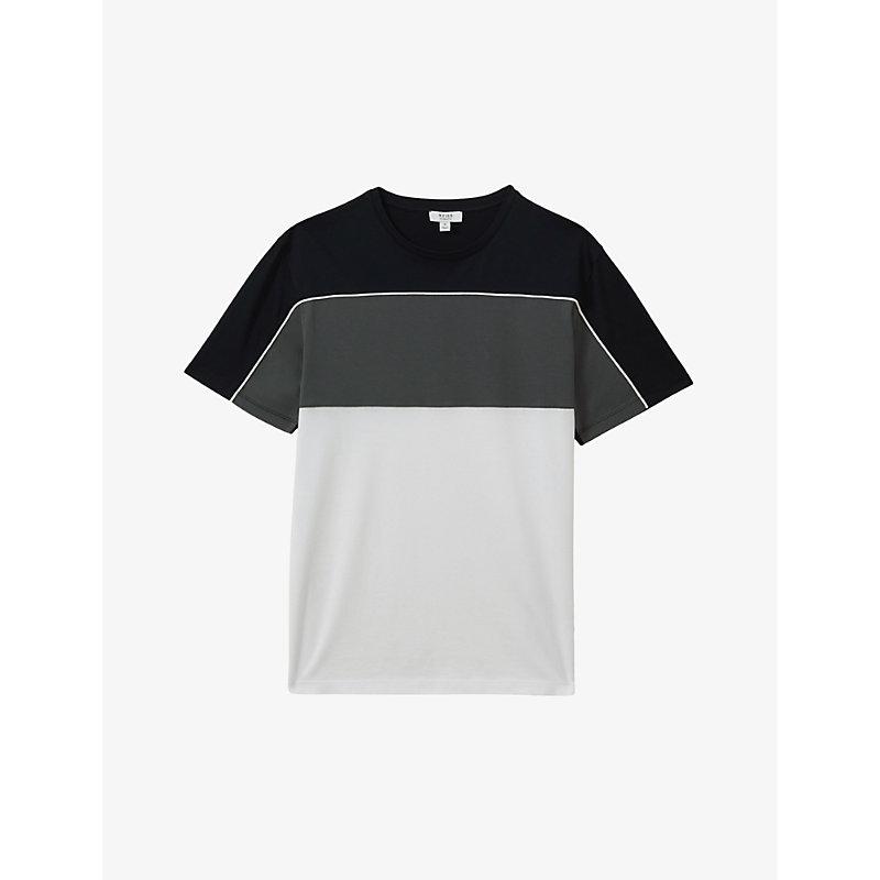 Woods colour-block short-sleeve cotton T-shirt