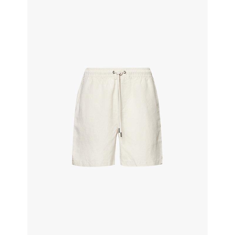 "Air 6"" logo-tab linen-blend shorts"