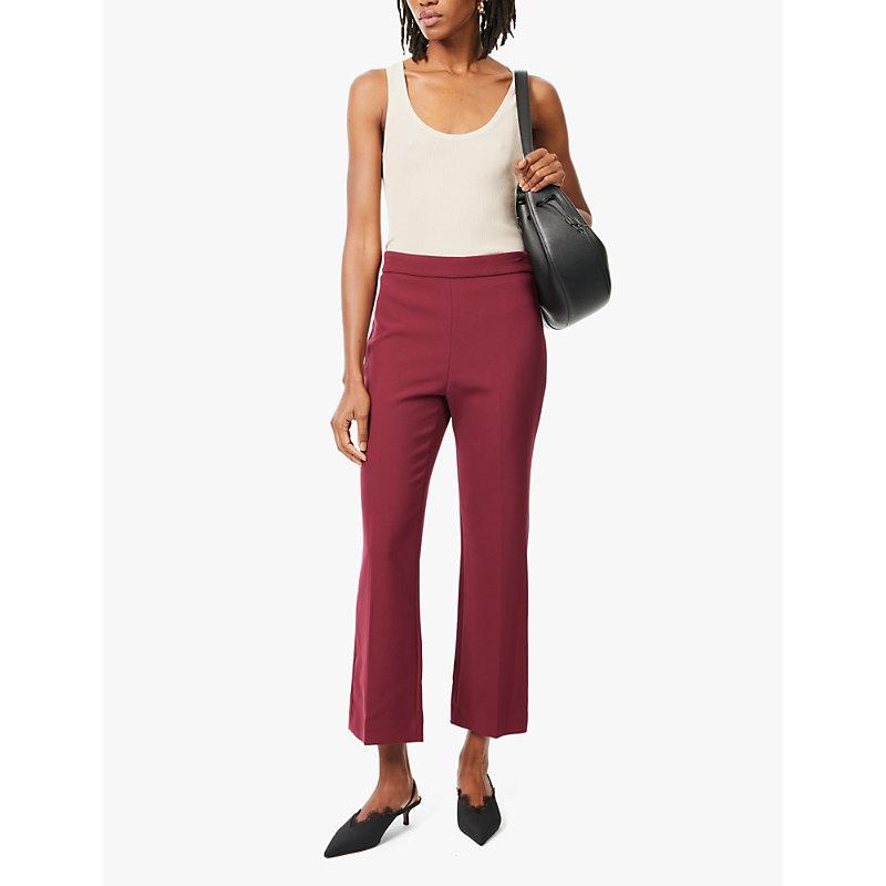 Mackenzie cropped straight-leg mid-rise stretch-woven trousers