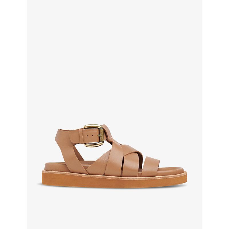 Ezra multi-strap flat leather sandals