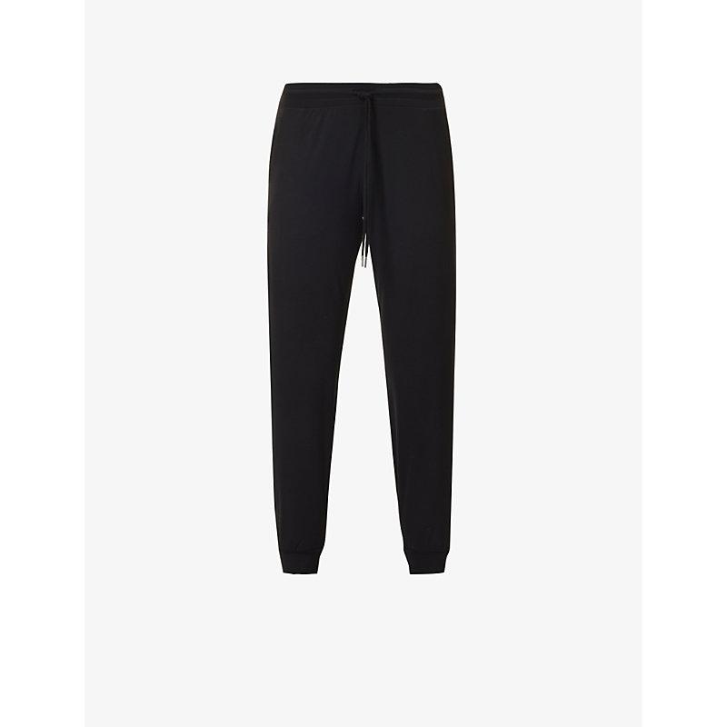 Airweight tapered-leg mid-rise stretch-woven jogging bottoms