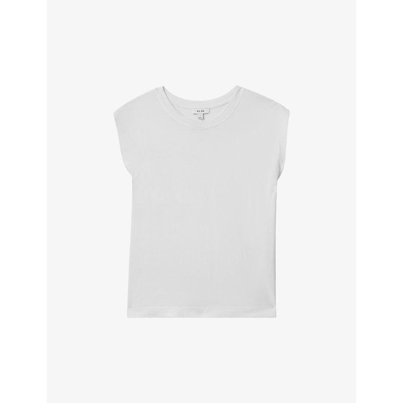 Morgan capped-sleeve cotton T-shirt