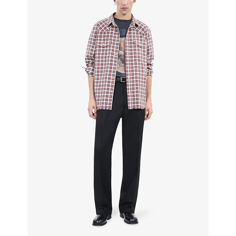 Checked regular-fit cotton shirt