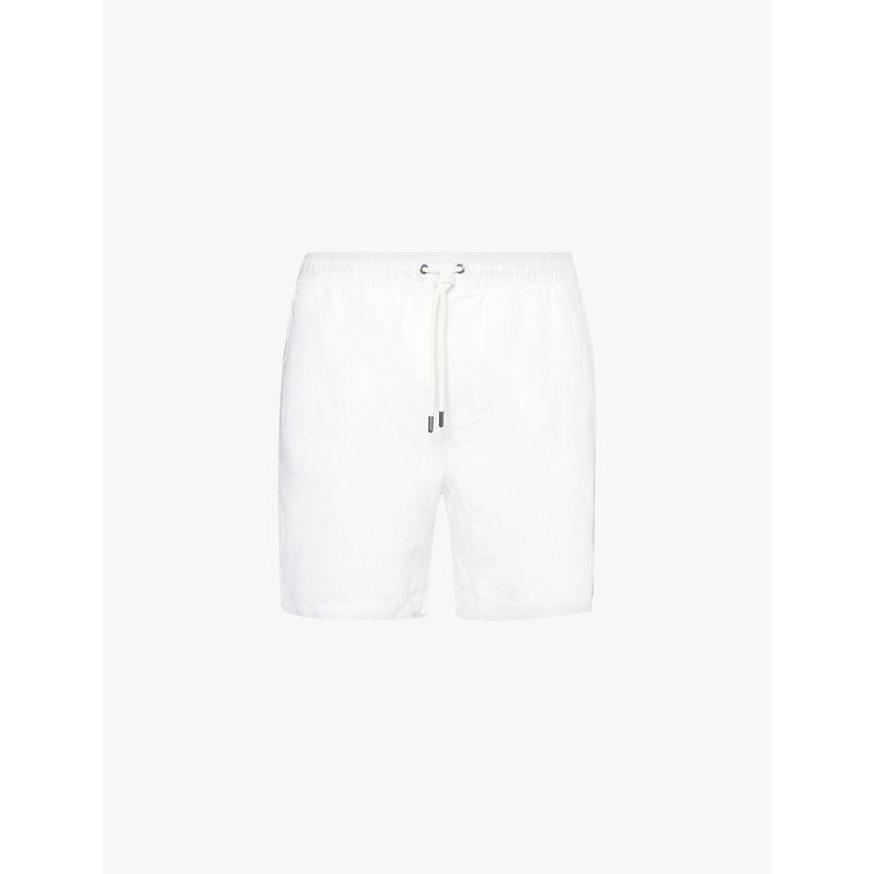 "Air 6"" logo-tab linen-blend shorts"