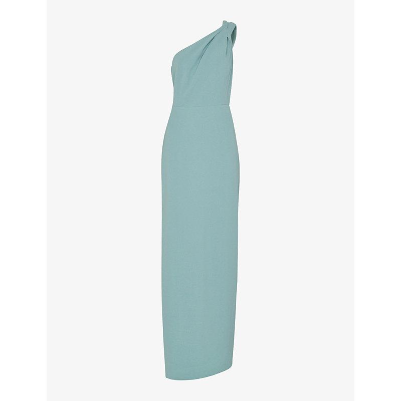 Bethan one-shoulder stretch-recycled-polyester maxi dress