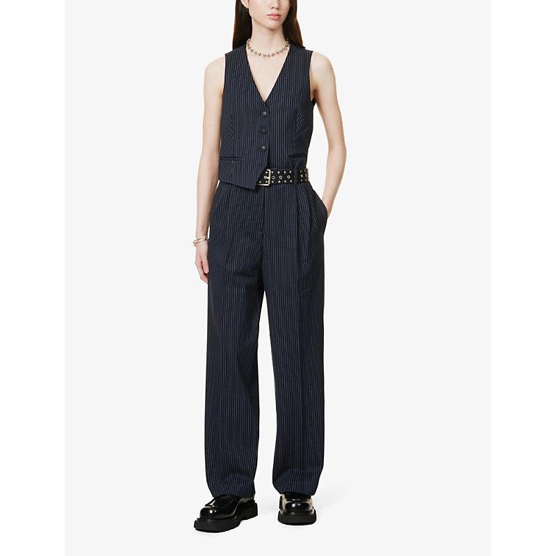 Marianne straight-leg mid-rise woven trousers