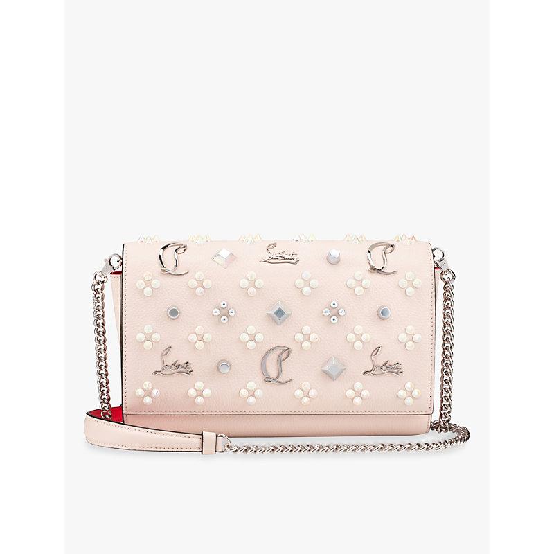 Paloma Calf Leather Embellished Clutch Bag