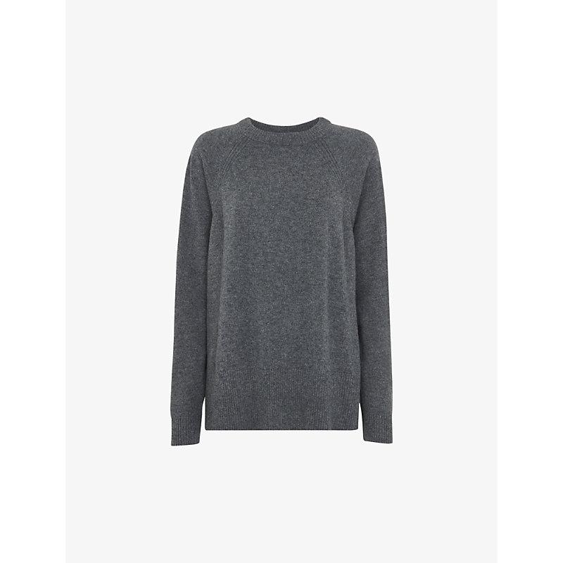 Round-neck relaxed-fit cashmere jumper