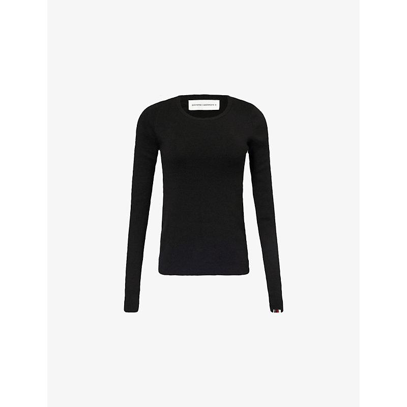 Eel long-sleeve cotton and cashmere-blend top