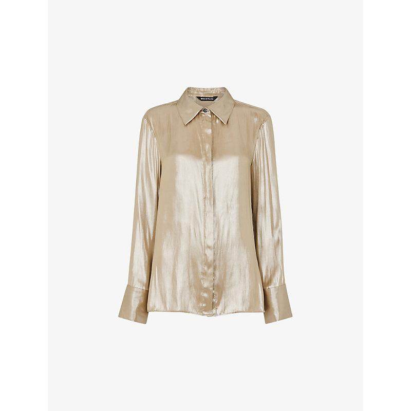 Lucie metallic satin shirt