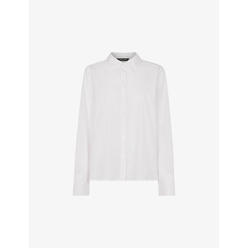 Boxy-fit long-sleeve cotton shirt