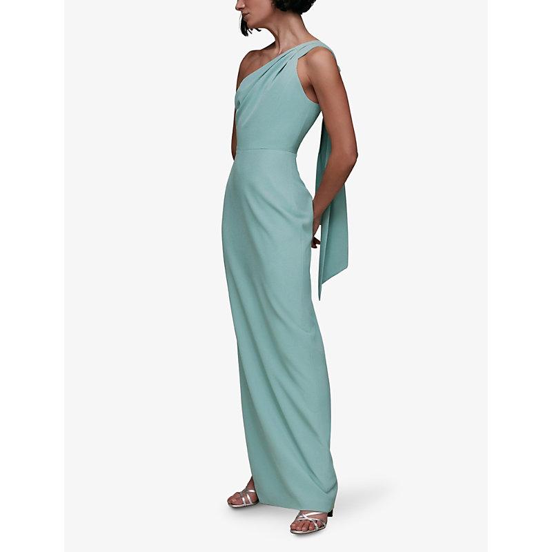 Bethan one-shoulder stretch-recycled-polyester maxi dress