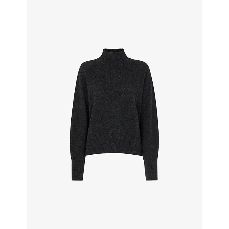 Funnel-neck regular-fit cashmere jumper