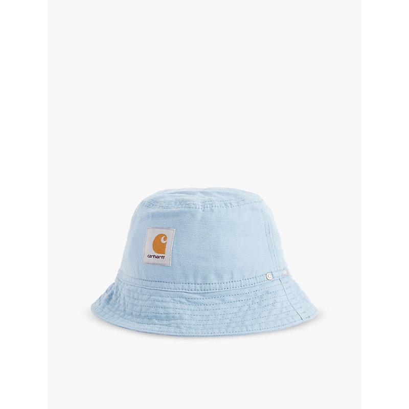 Walter logo-patch cotton and linen-blend bucket hat