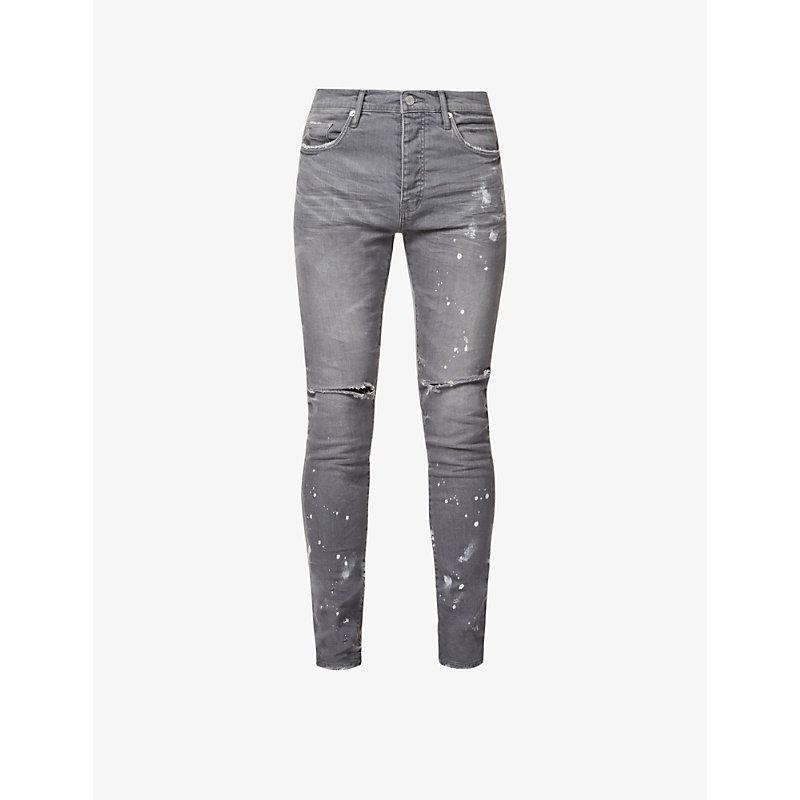 Ripped slim-fit skinny stretch-denim jeans