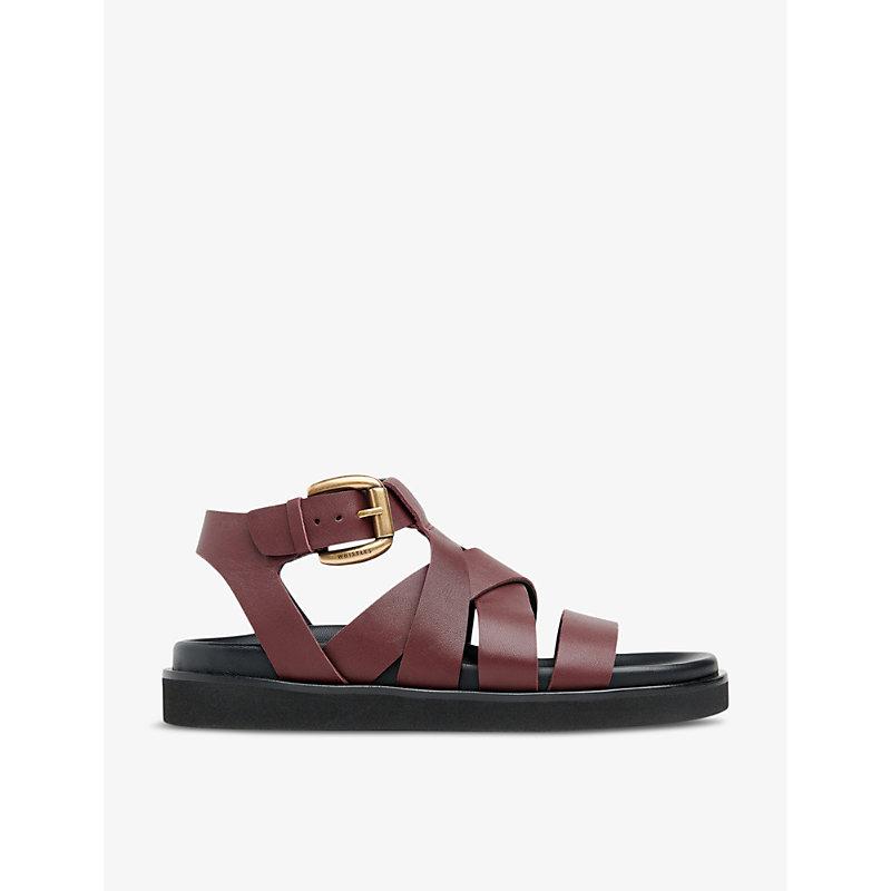 Ezra multi-strap flat leather sandals