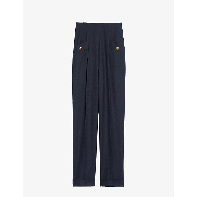 Sieny wide-leg wool-blend trousers