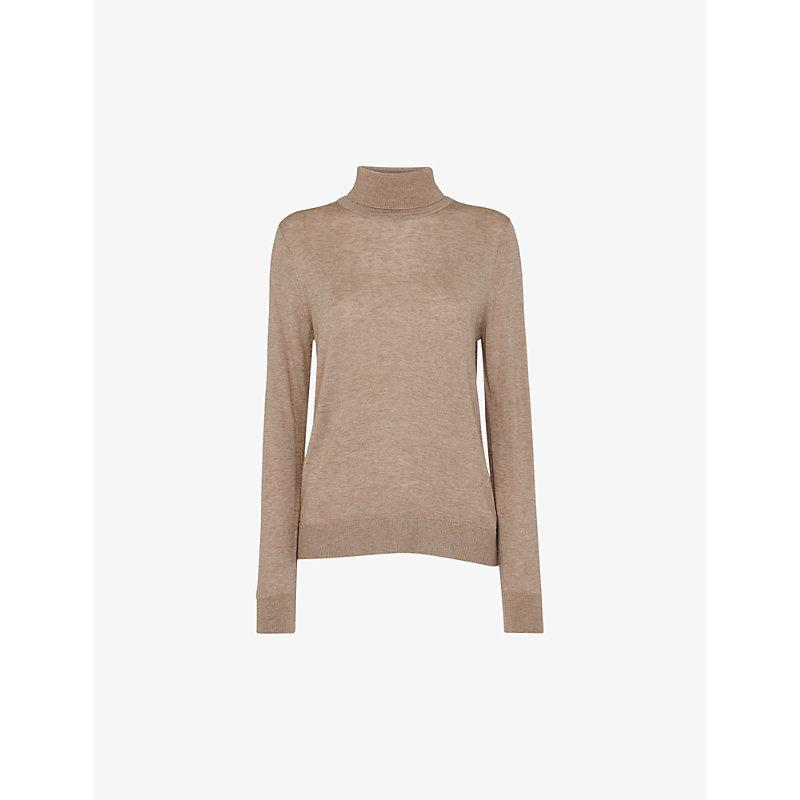 Sparkle roll-neck wool-blend jumper