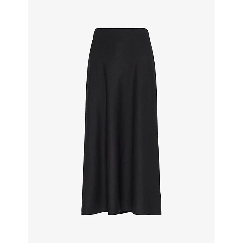 Louise bias-cut woven midi skirt