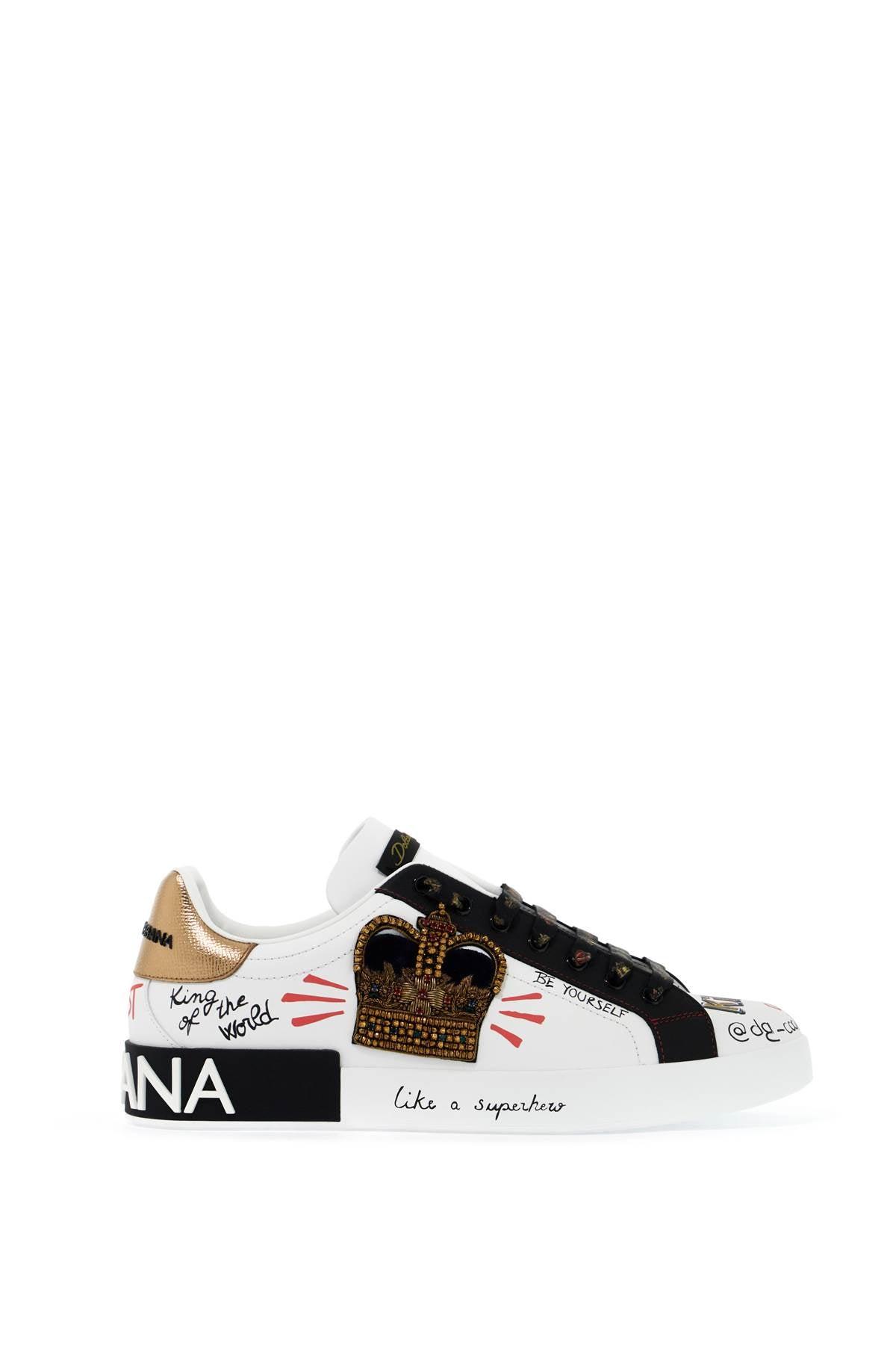 Dolce & Gabbana Portofino Sneakers With Patches And Embroidery Men