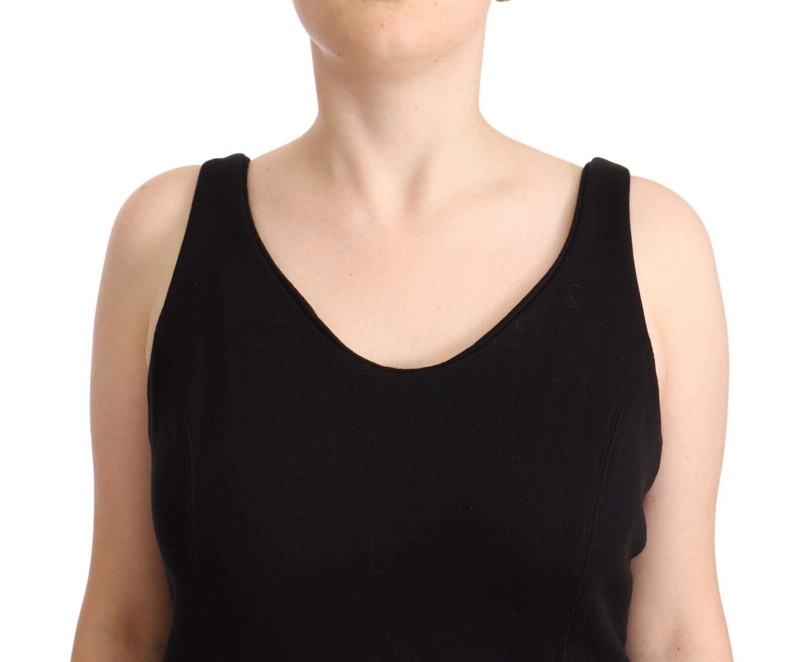 Erno Scervino Black Cotton Sleevelesss Tank Casual Top