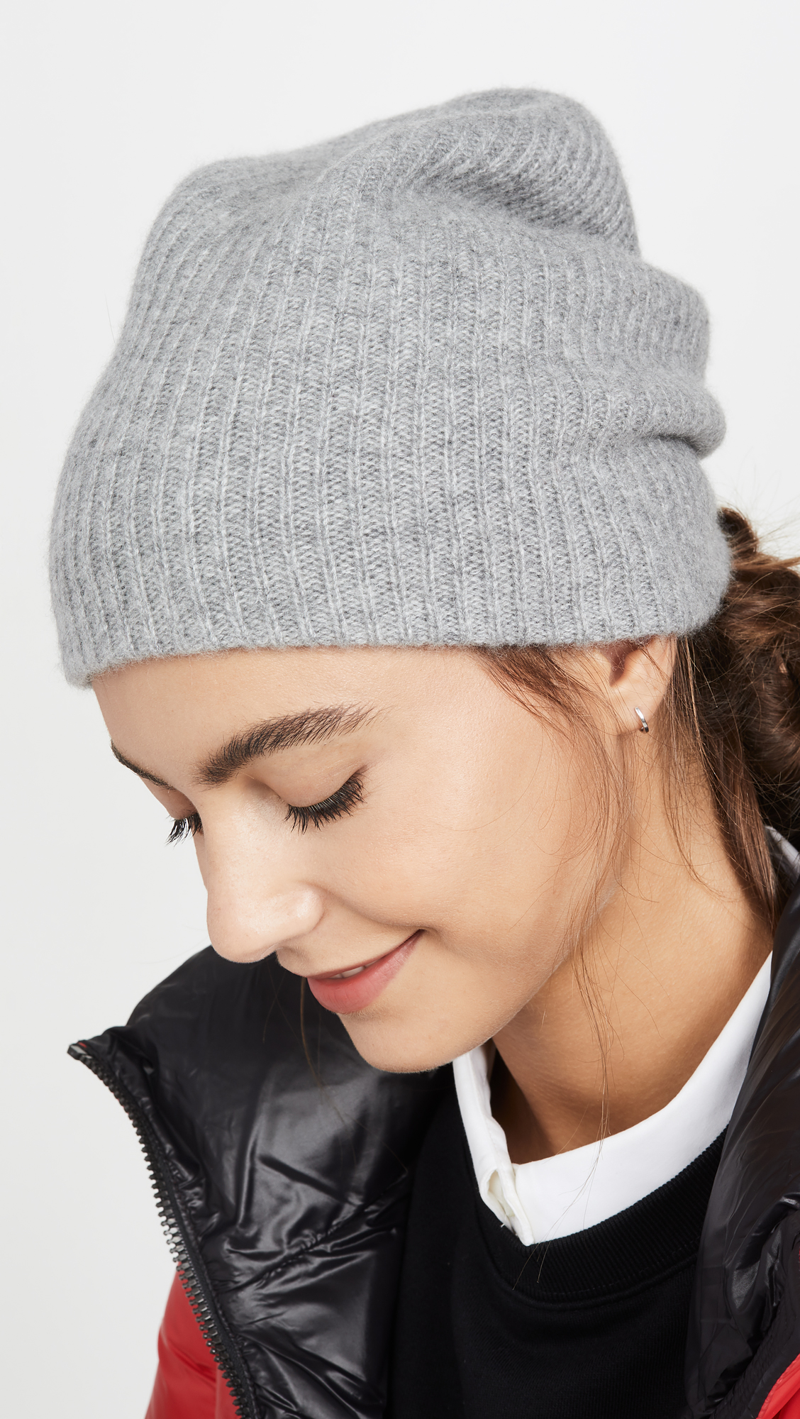 Cashmere Plush Rib Beanie