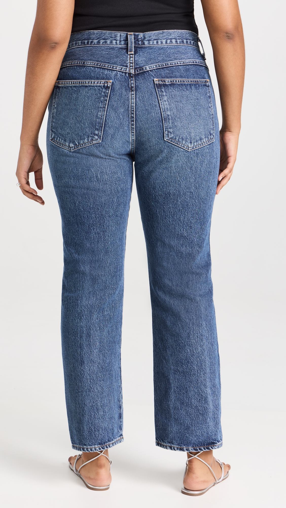 Pinch Waist High Rise Kick Jeans