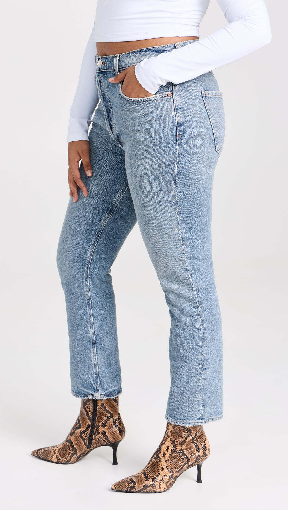 Riley Long High Rise Straight Jeans