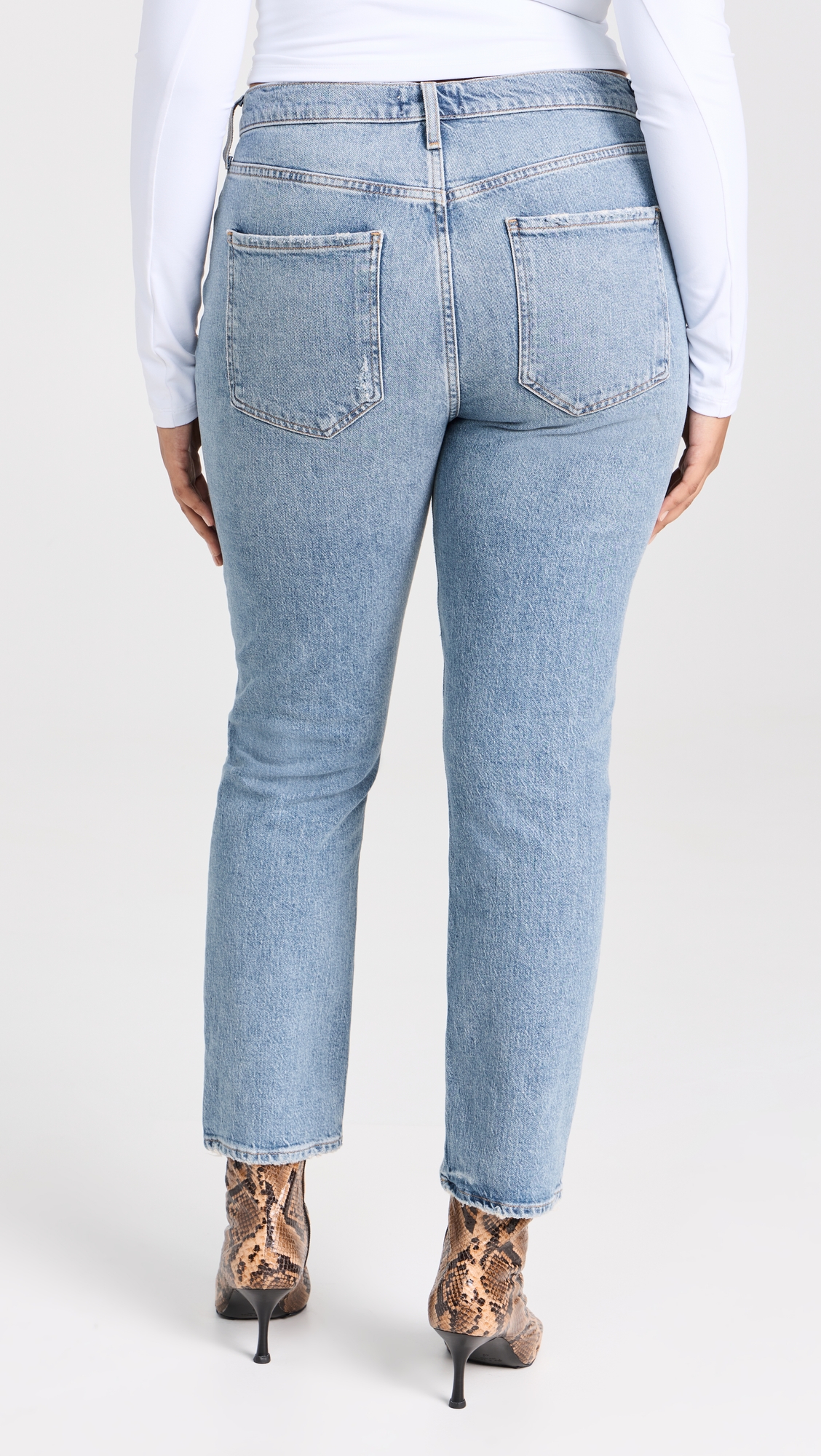 Riley Long High Rise Straight Jeans