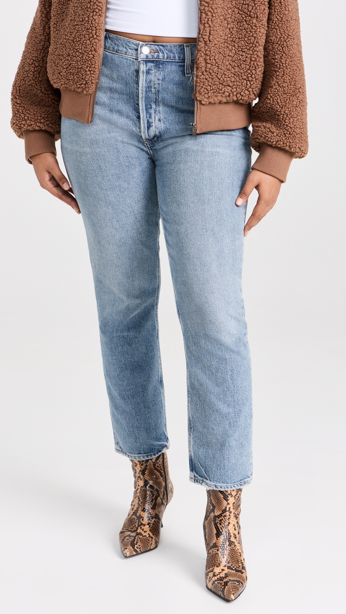 Riley Long High Rise Straight Jeans