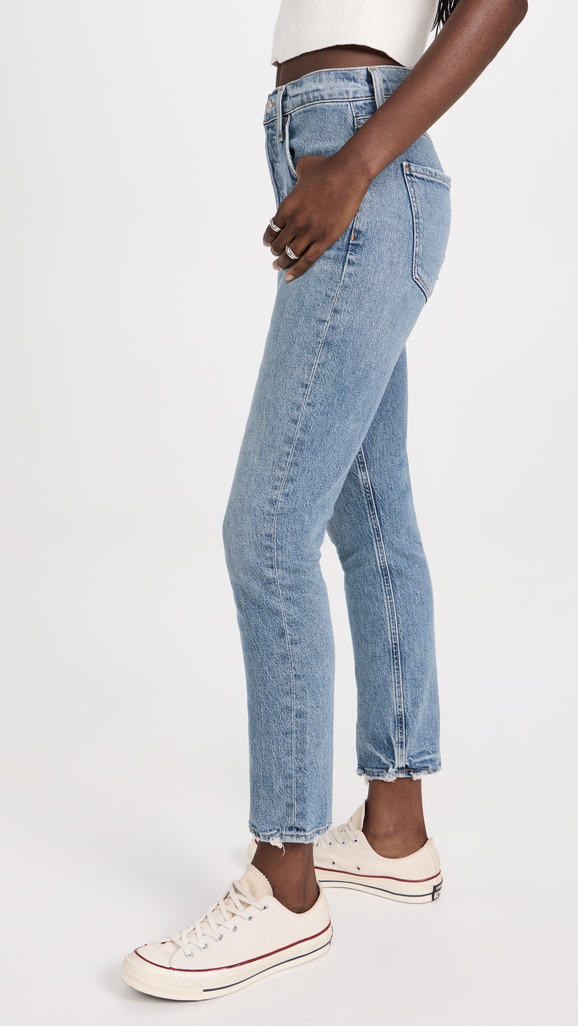 Riley Long High Rise Straight Jeans