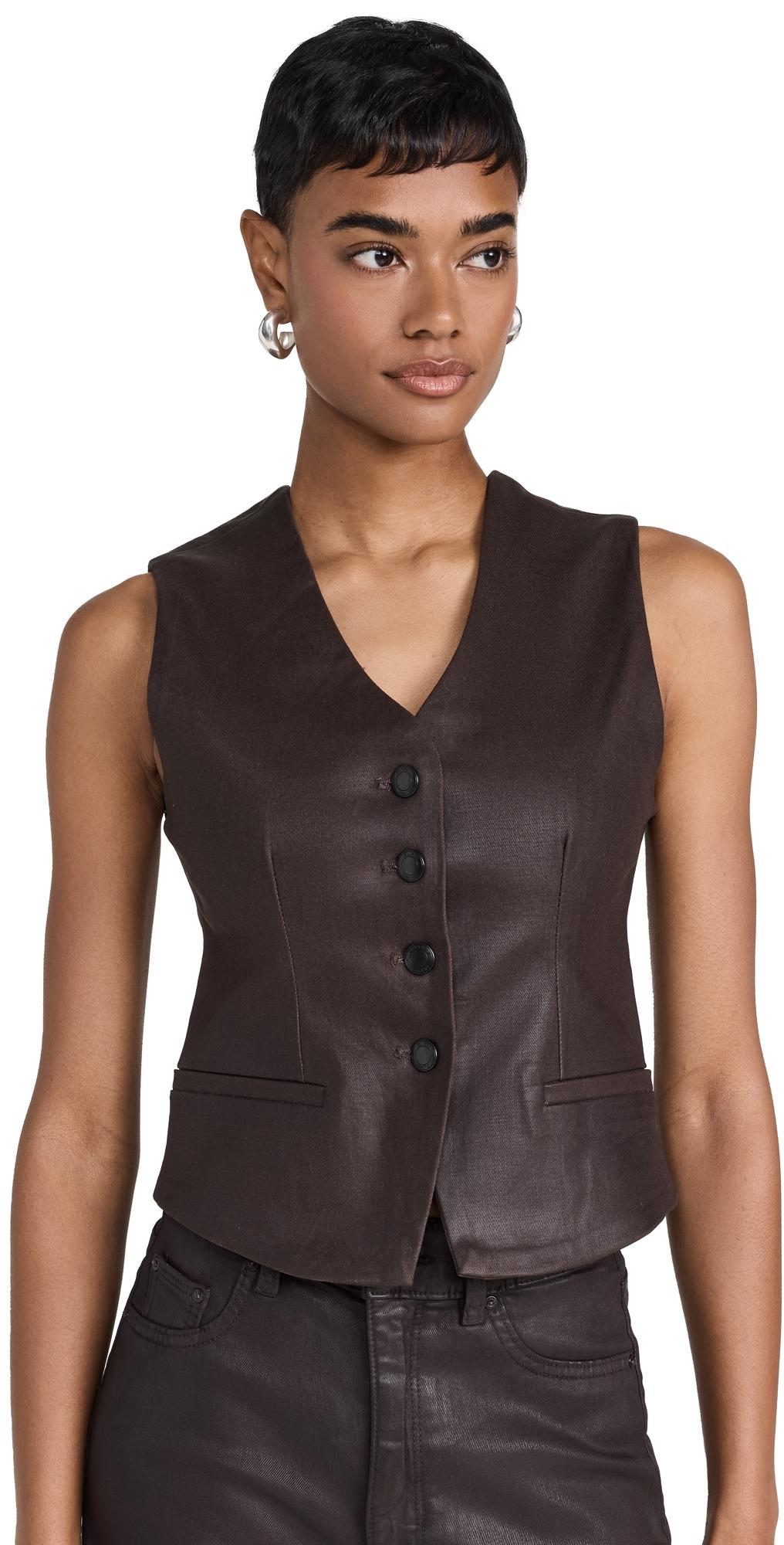 Tailored Coated Denim Vest