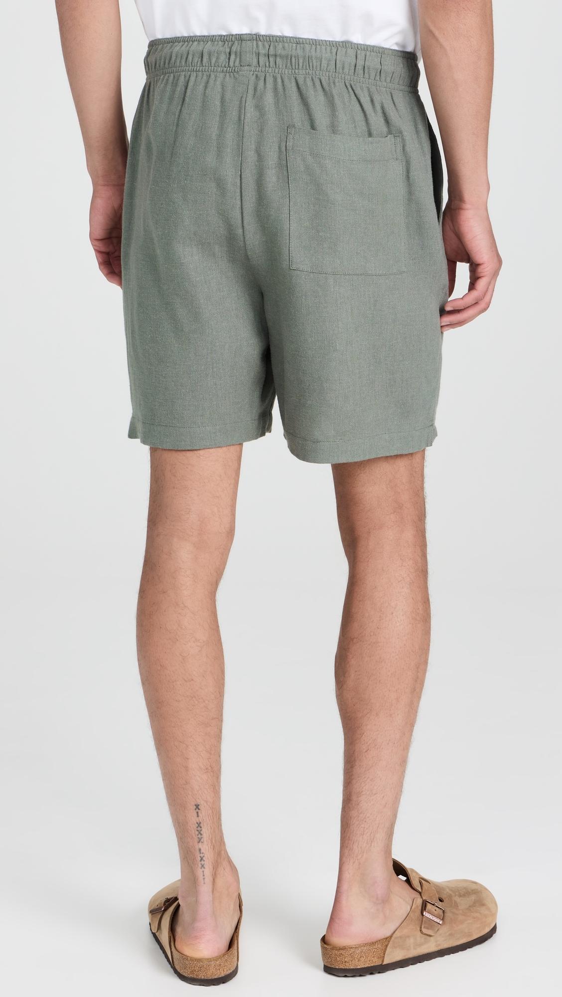 Classic Pull On Linen Shorts 6.25"