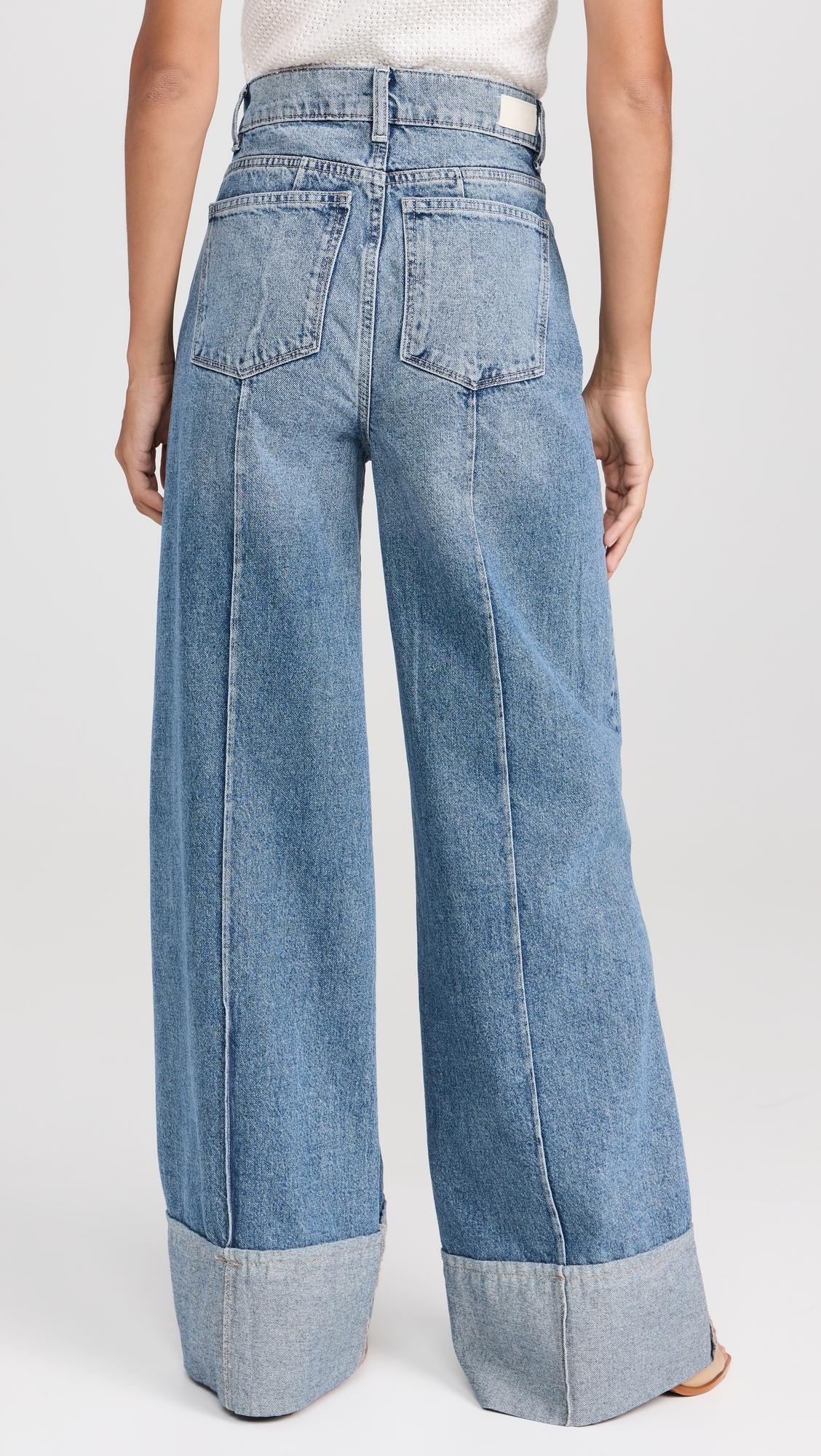 Hepburn Wide Leg Jeans: High Rise Vintage 32'