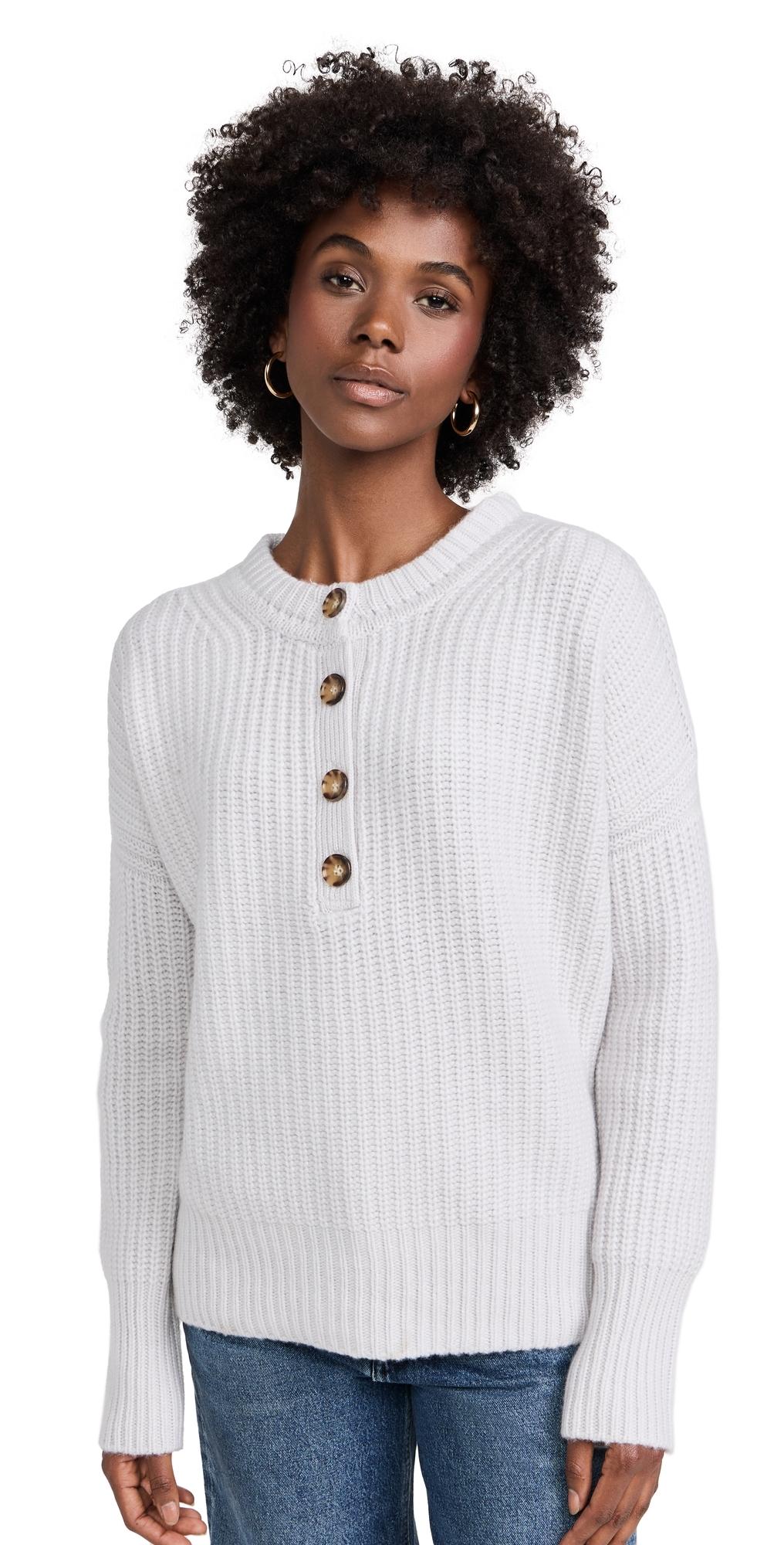 Toujours Cashmere Henley Pullover