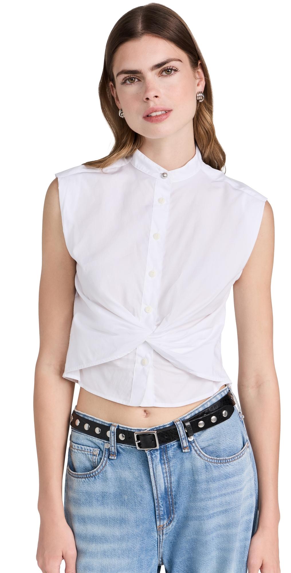 Louisa Sleeveless Poplin Shirt